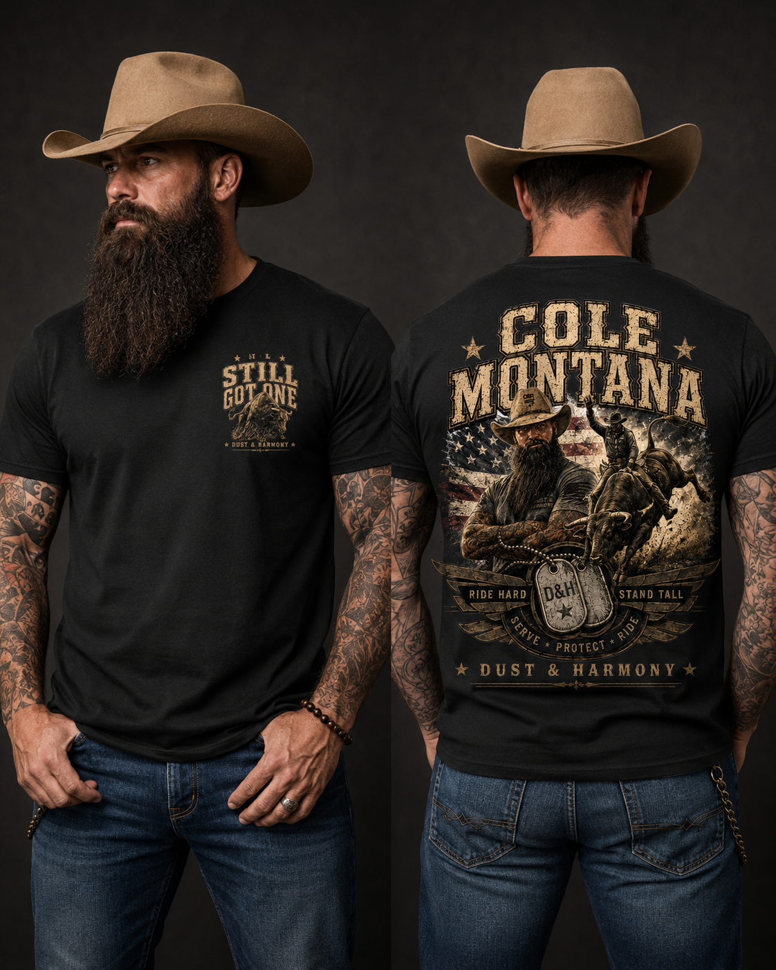 Cole Montana Still Got One Rodeo T-Shirt | Dust & Harmony Merch